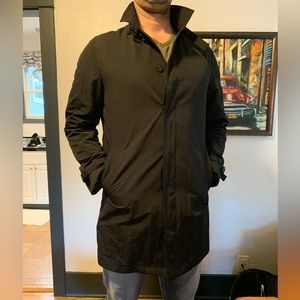 John Varvatos trench rain long jacket